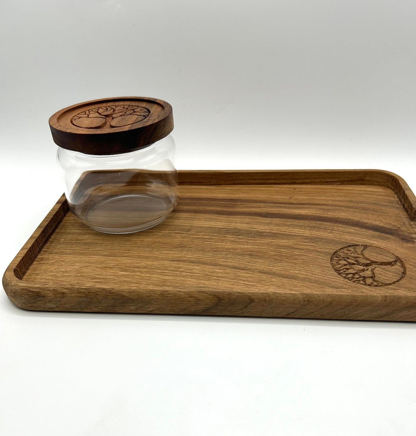 French Oak Rolling Tray, Handcrafted Organizer, Perfect Gift for Weed Lovers, Stylish Stash Tray for Cannabis Accessories, Premium Quality