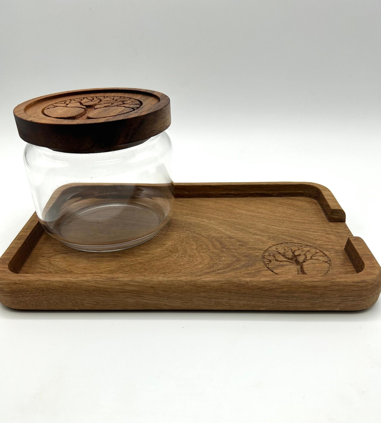 French Oak Rolling Tray, Handcrafted Organizer, Perfect Gift for Weed Lovers, Stylish Stash Tray for Cannabis Accessories, Premium Quality