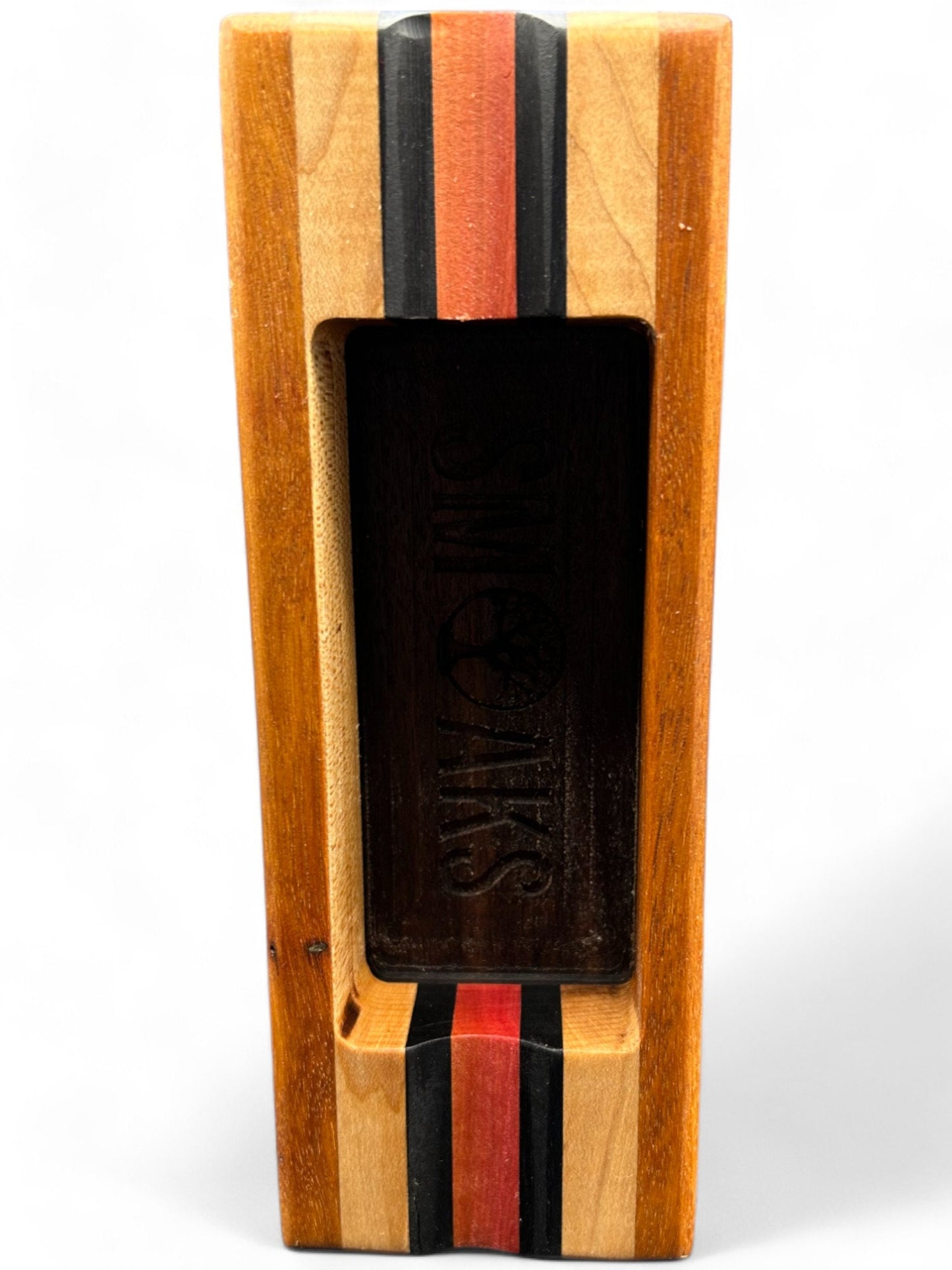 Exotic Wood Cigar Ashtray – Ebony, Pink Ivory & Black Walnut | One of One by SMOAKS