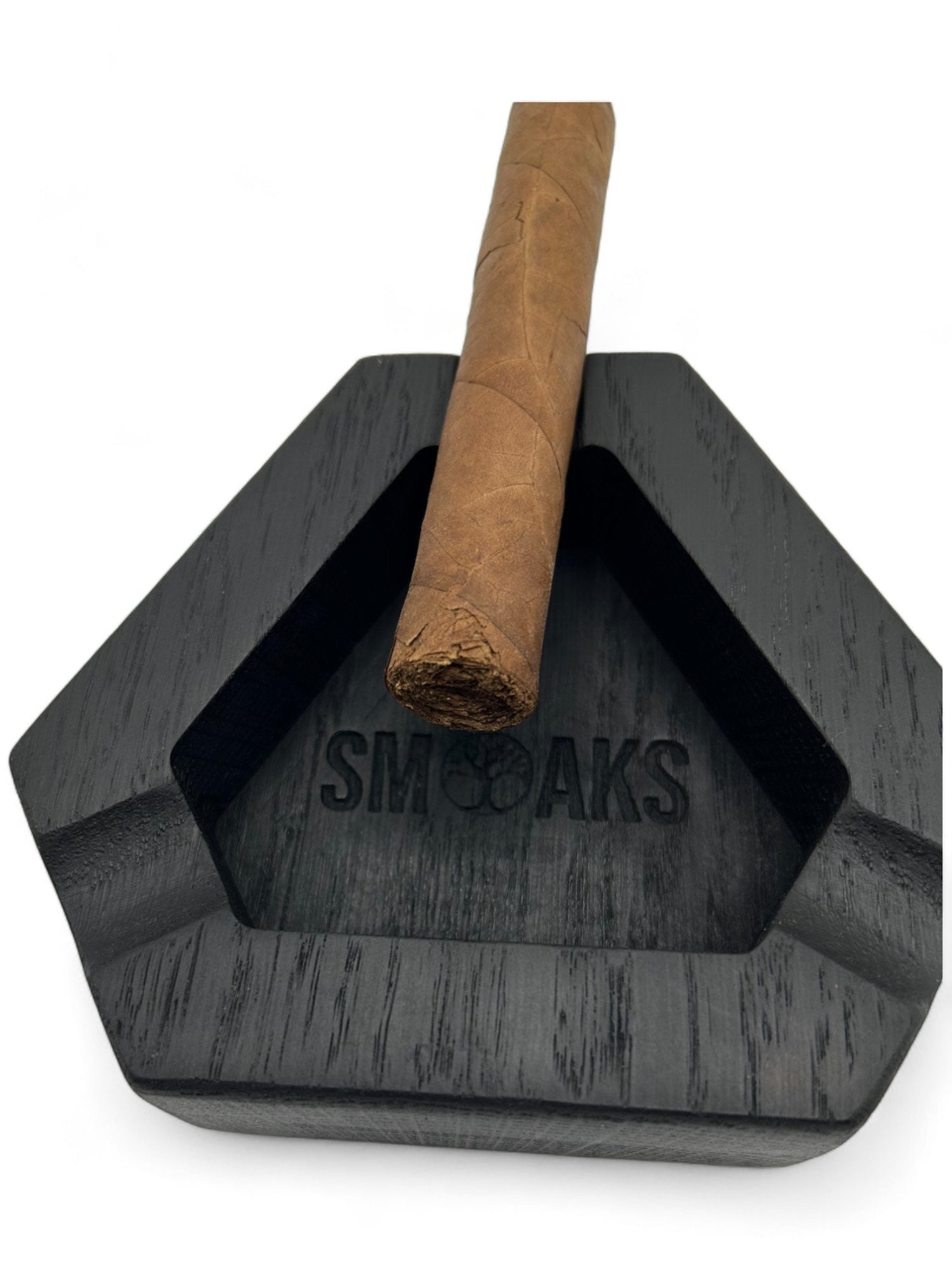 Cigar Ashtray Luxury Ebonised French Oak Premium Quality, Elegant Ash Tray, Ideal Gift for Cigar Enthusiasts Unique Luxury Cigar Ashtrays