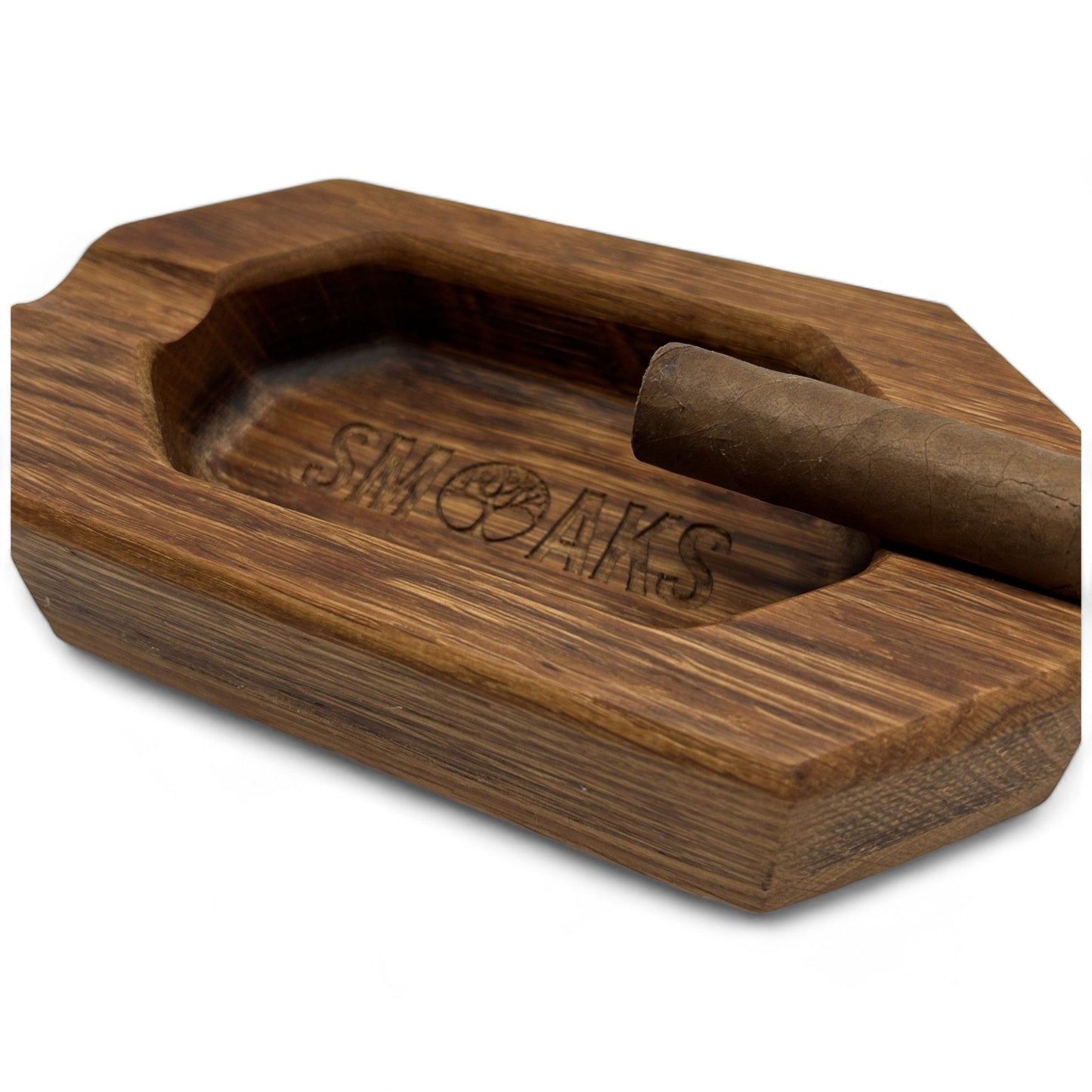 Cigar Ashtray Handcrafted Luxury French Oak, Premium Quality, Elegant Ash Tray Ideal Gift for Cigar Enthusiasts Unique Luxury Cigar Ashtray