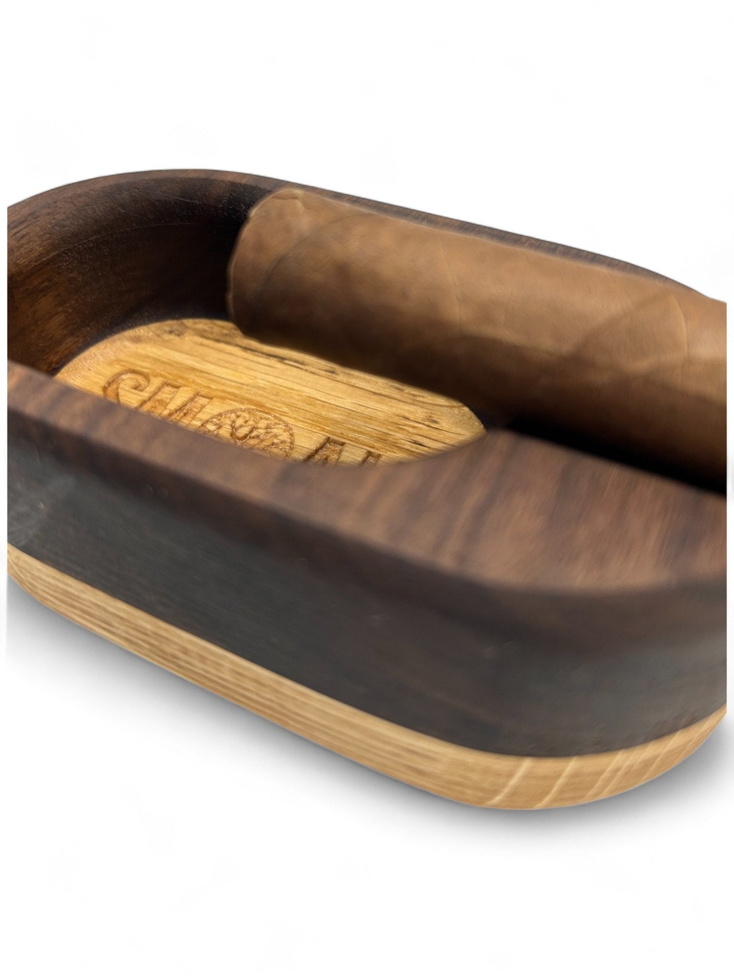 Cigar Ashtray Handcrafted Walnut French Oak, Premium Ash Tray, Elegant Design, Fab Gift for Cigar Enthusiasts Unique Luxury Cigar Ashtrays