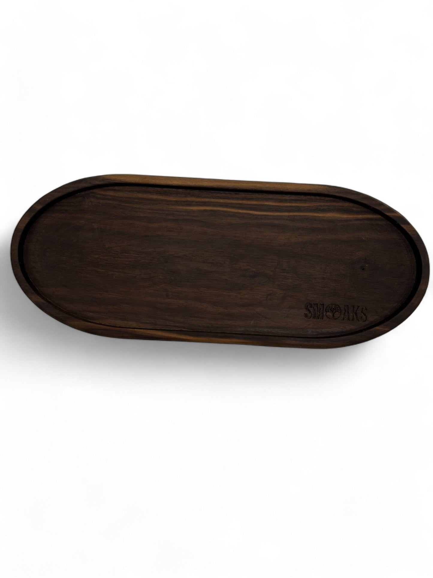 XL Oval Rolling Tray Black Walnut Handmade Cannabis Accessories Weed Tray Stoner Gift Marijuana Air Tight Stash Storage Jar Ganja Accessory
