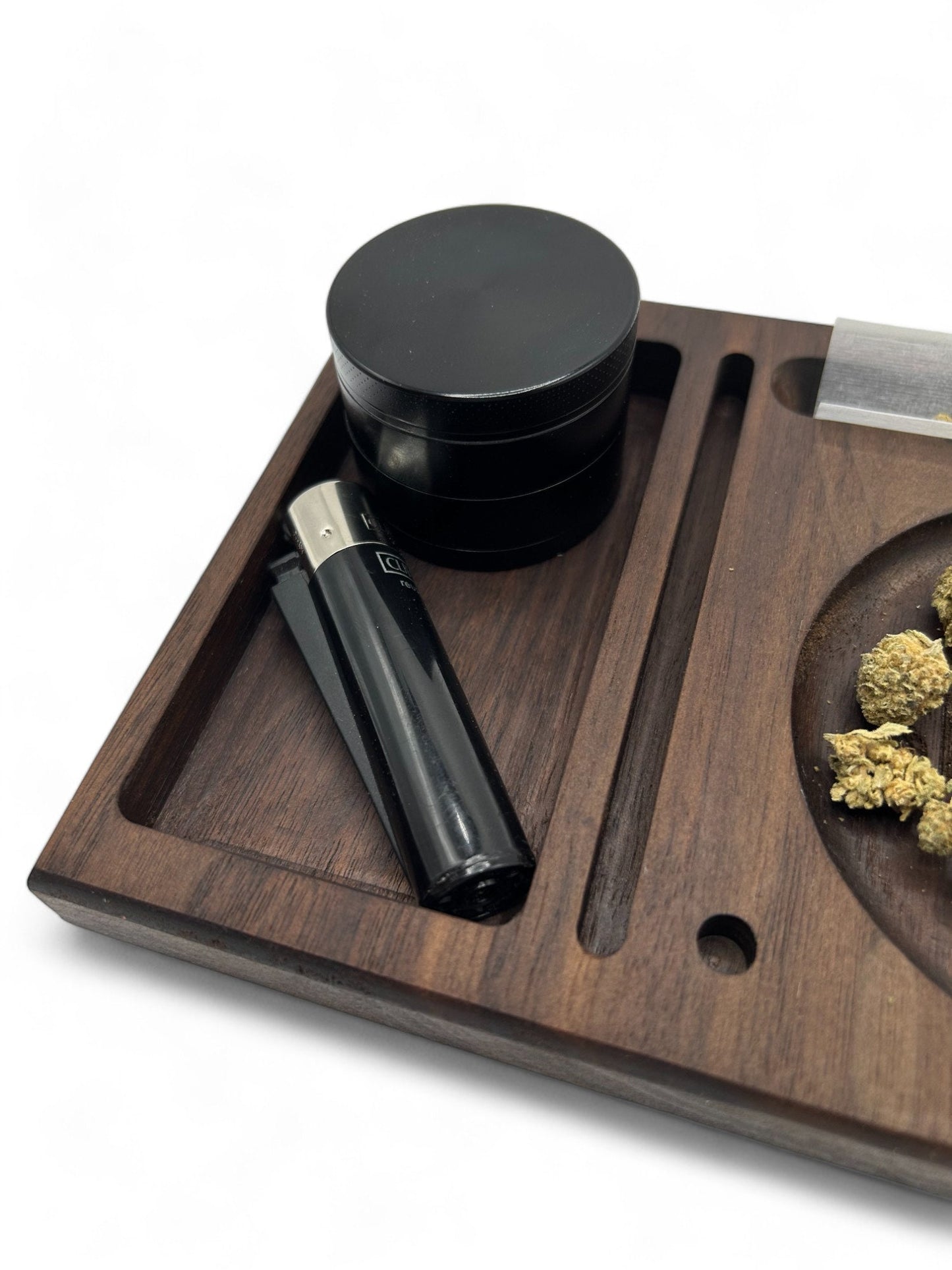 Rolling Tray Black Walnut Handmade Cannabis Accessories Weed Tray Stoner Gift Marijuana Accessory. Smoking Gifts for him or her