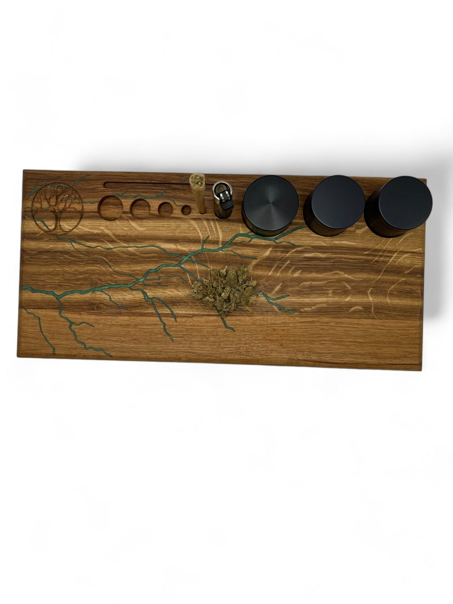 XXL Rolling Tray French Oak, Handcrafted Smoking Tray, Cannabis Accessories Organizer, Perfect Weed Tray Gift For Marijuana Lover Stash Tray