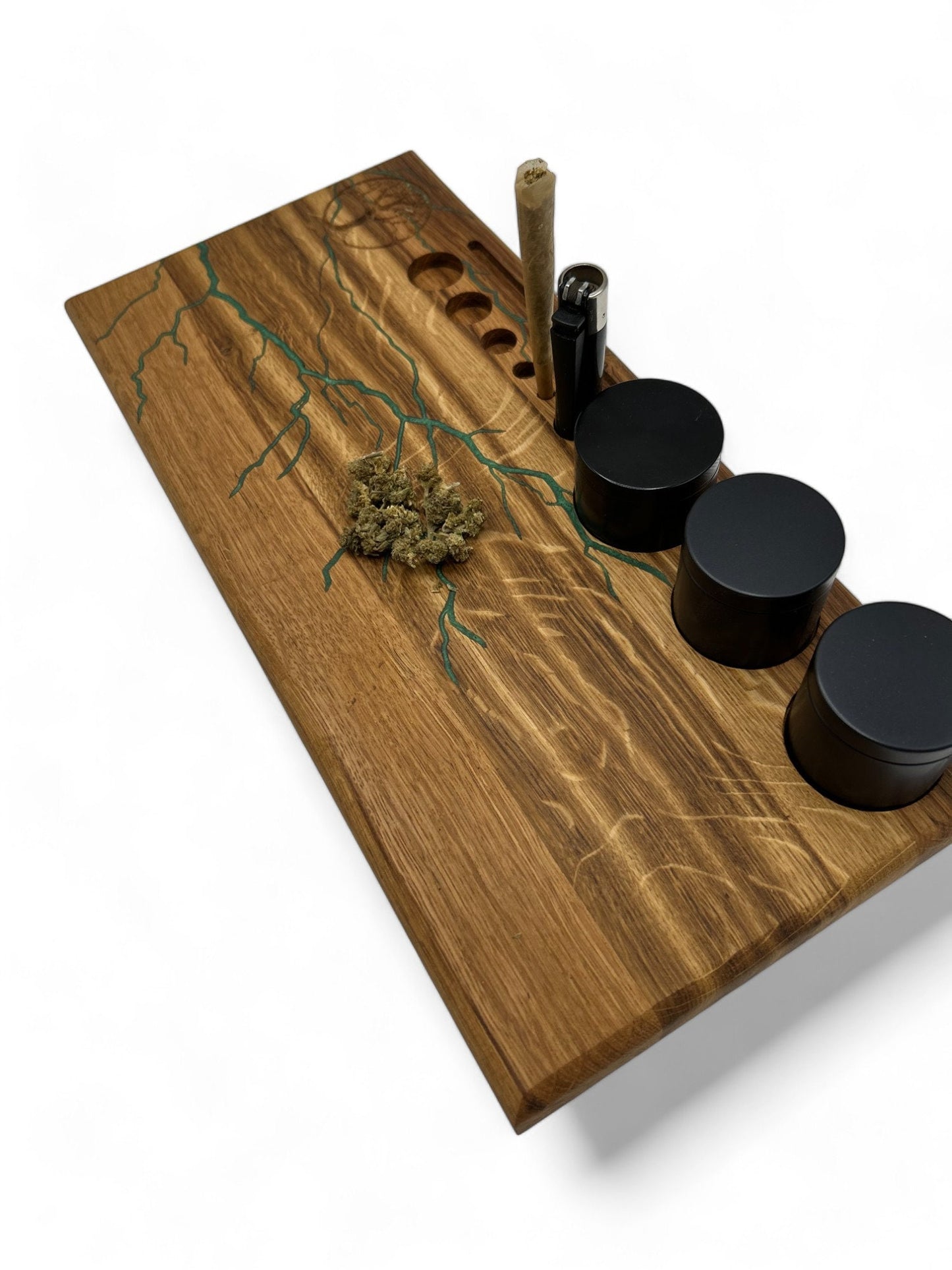 XXL Rolling Tray French Oak, Handcrafted Smoking Tray, Cannabis Accessories Organizer, Perfect Weed Tray Gift For Marijuana Lover Stash Tray