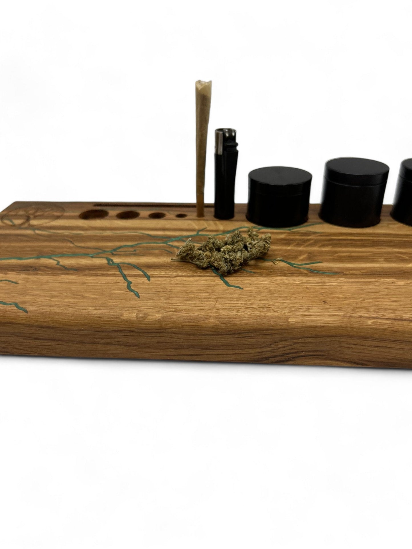XXL Rolling Tray French Oak, Handcrafted Smoking Tray, Cannabis Accessories Organizer, Perfect Weed Tray Gift For Marijuana Lover Stash Tray
