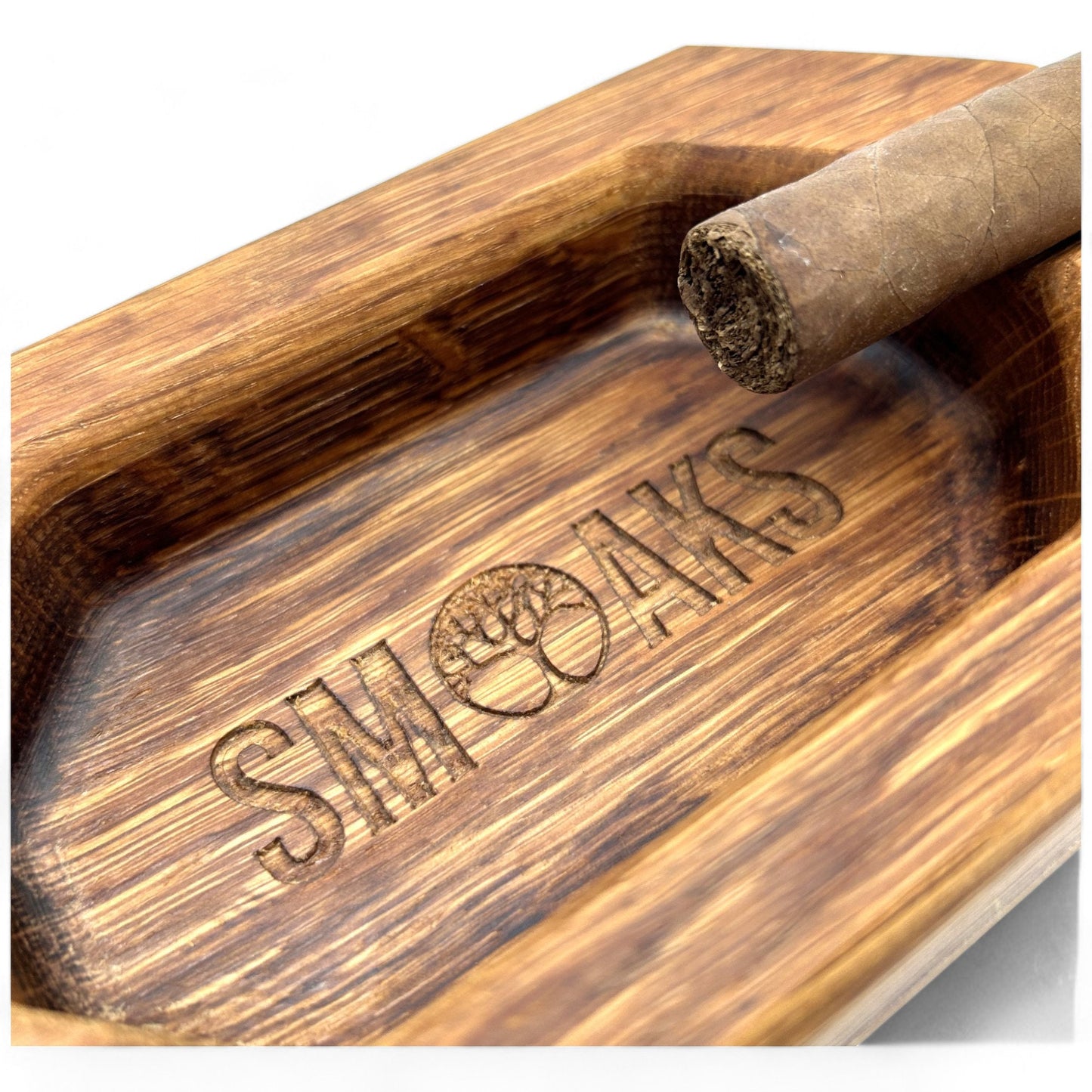 Cigar Ashtray Handcrafted Luxury French Oak, Premium Quality, Elegant Ash Tray Ideal Gift for Cigar Enthusiasts Unique Luxury Cigar Ashtray