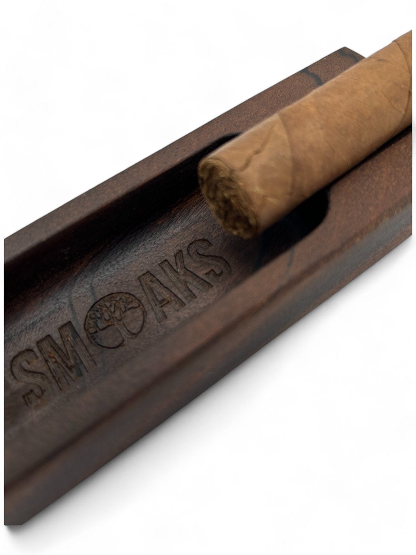 Cigar Ashtray Genuine Mahogany Exotic Wood, Premium Ash Tray, Elegant Design, Fab Gift for Cigar Enthusiasts Unique Luxury Cigar Ash tray