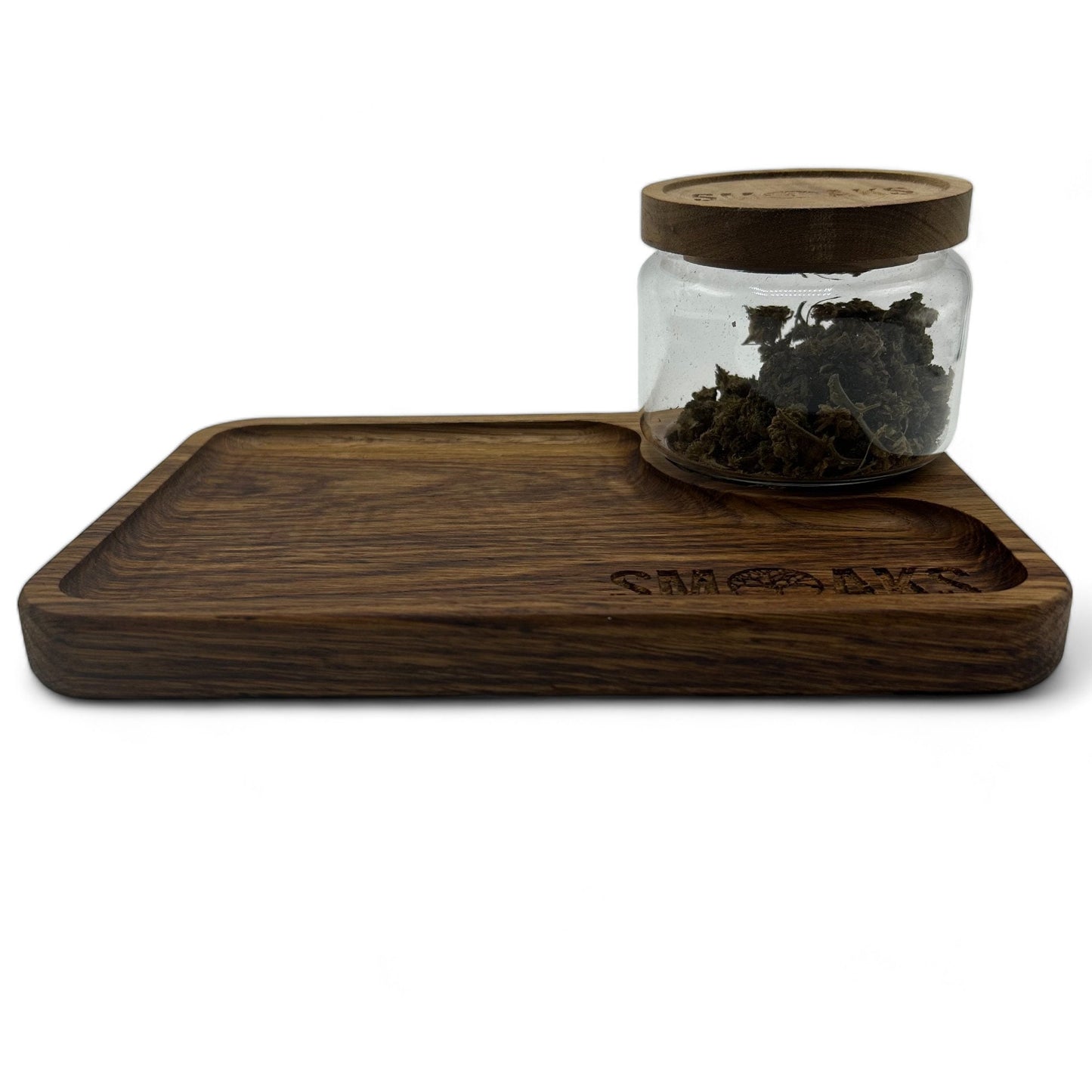 Rolling Tray French Oak Handmade Cannabis Accessories Weed Tray Stoner Gift Marijuana Air Tight Stash Storage Jar Ganja Accessory Stash Tray
