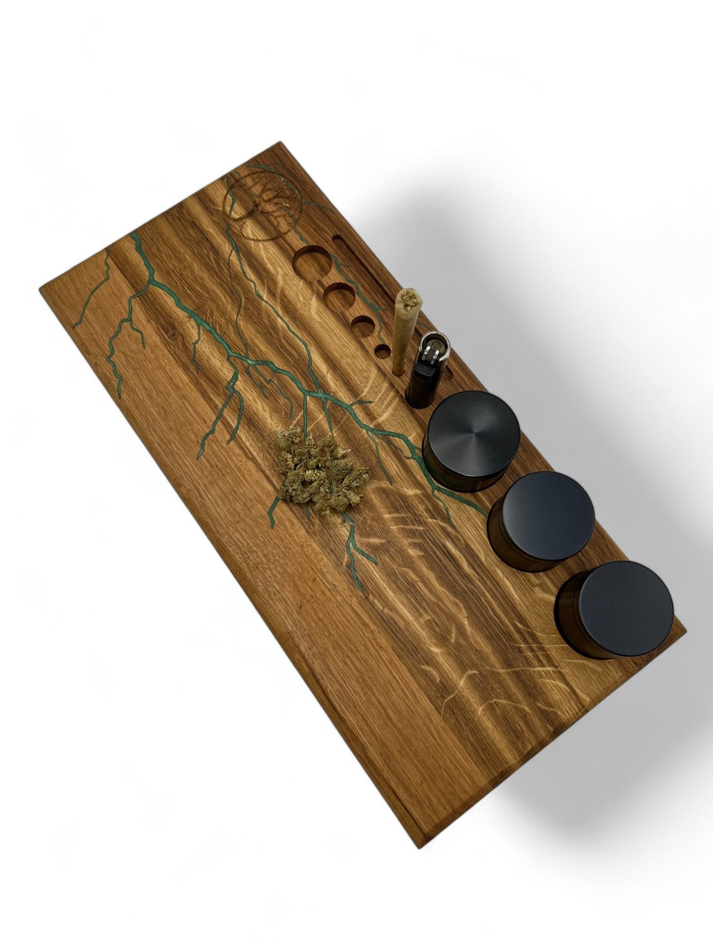 XXL Rolling Tray French Oak, Handcrafted Smoking Tray, Cannabis Accessories Organizer, Perfect Weed Tray Gift For Marijuana Lover Stash Tray