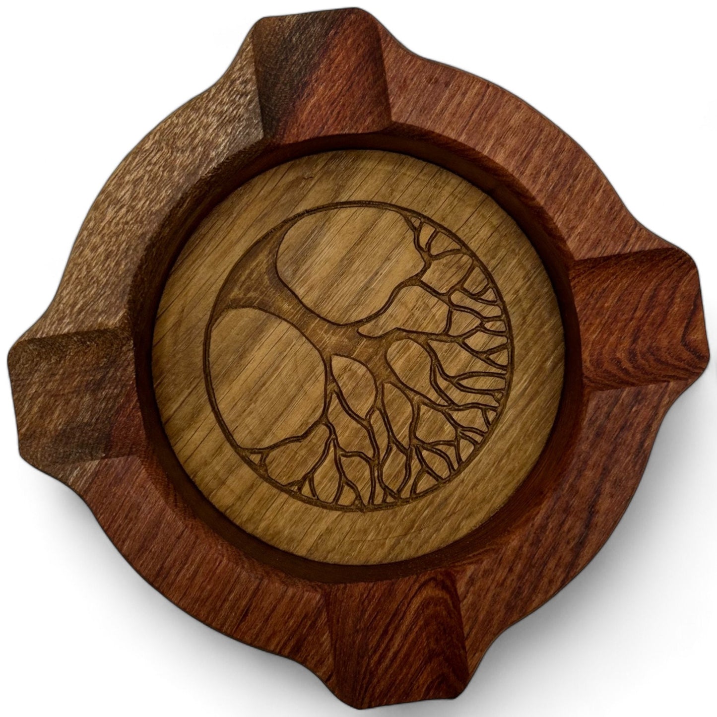Cigar Ashtray Namibian Rosewood French Oak Handcrafted Gift for Cigar Lovers Premium Quality Cigar Accessories Unique Luxury Cigar Ash trays