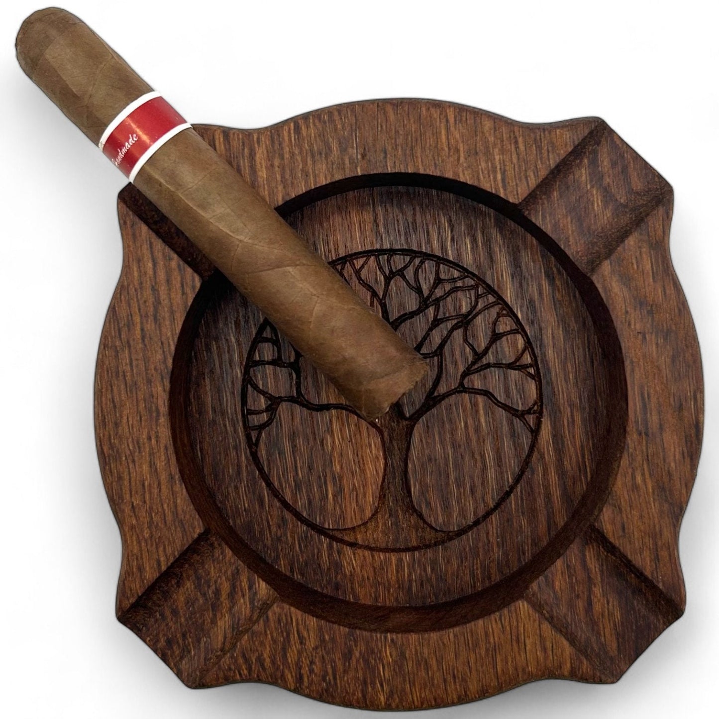 Cigar Ashtray French Oak Handcrafted Gift for Cigar Lovers Premium Quality Cigar Accessories Unique Luxury Cigar Ash Trays Gift for Him