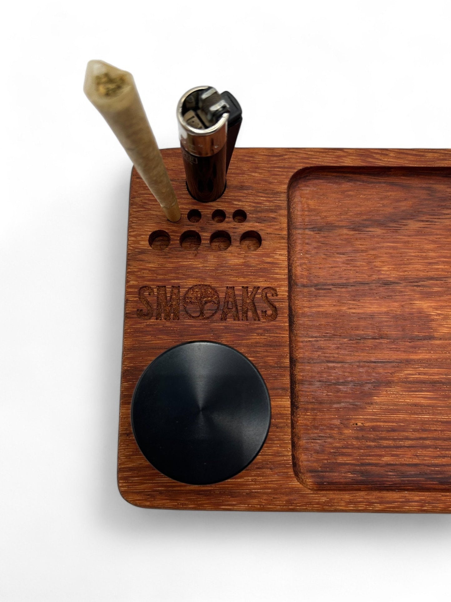 Rolling Tray Set Red Zebra Wood Handmade Cannabis Accessories Weed Tray Stoner Gift Air Tight Stash Storage Jar And Herb Cannabis Grinder