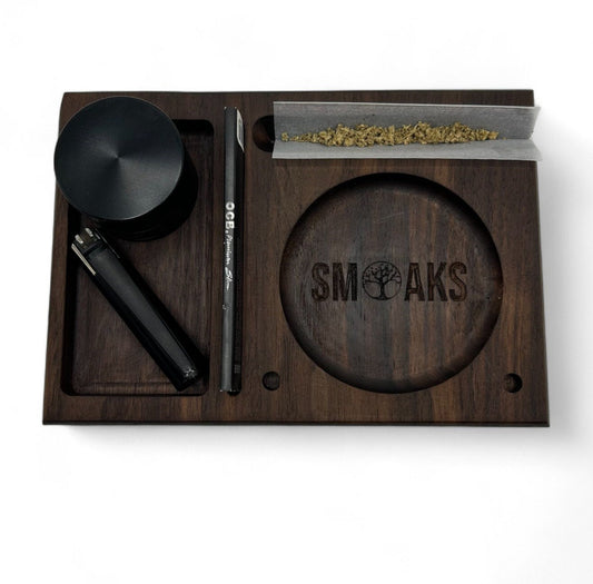 Rolling Tray Black Walnut Handmade Cannabis Accessories Weed Tray Stoner Gift  Marijuana Accessory. Smoking Gifts for him or her