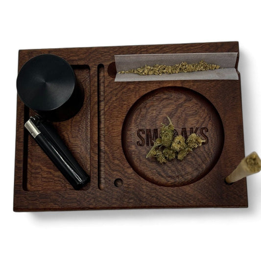 Rolling Tray Mahogany Handmade Cannabis Accessories Weed Tray Stoner Gift  Marijuana Accessory. Smoking Gifts for him or her