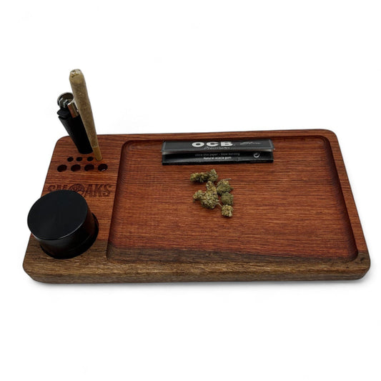 Rolling Tray Set Namibian Rosewood Handmade Cannabis Accessories Weed Tray Stoner Gift Air Tight Stash Storage Jar And Herb Cannabis Grinder