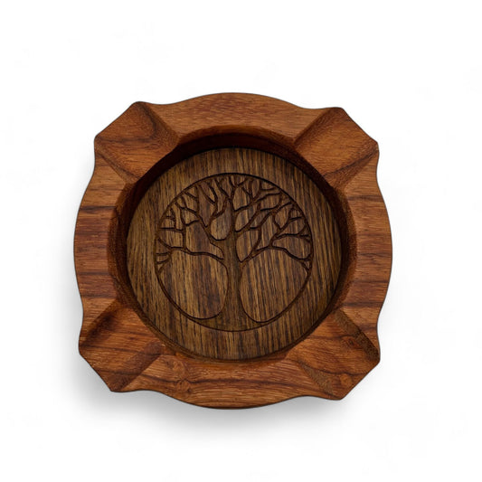 Cigar Ashtray Red Zebra French Oak Wood Handcrafted Gift for Cigar Lovers Premium Quality Cigar Accessories Unique Luxury Cigar Ash trays